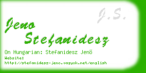 jeno stefanidesz business card